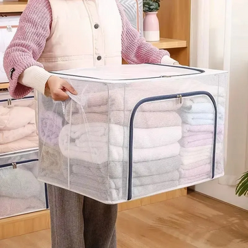 Caja organizador de tela con cremallera