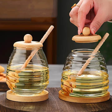 Frasco para miel de vidrio borosilicato