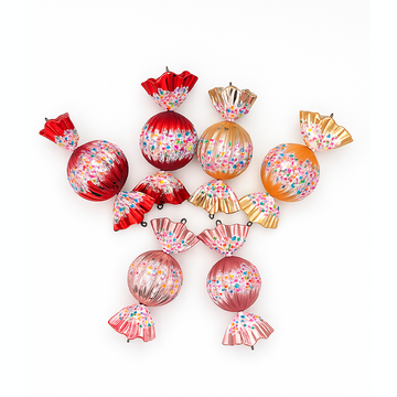 Adorno navideño en forma de caramelo set x2