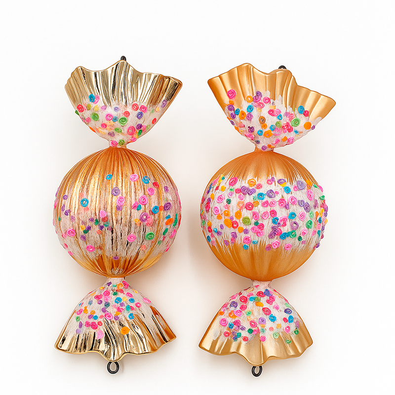 Adorno navideño en forma de caramelo set x2