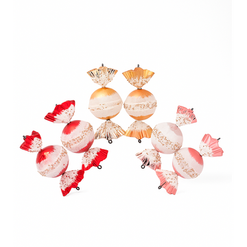 Adorno navideño tipo caramelo set x2