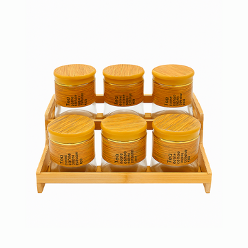 Set de 6 frascos de bambú