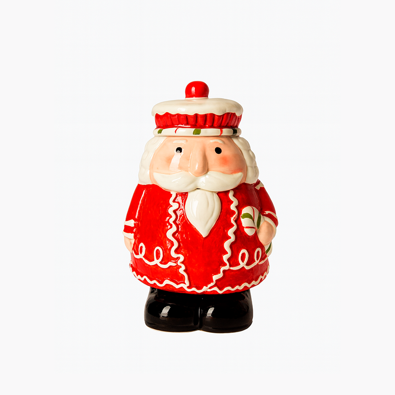 Frasco navideño Santa Claus de cerámica