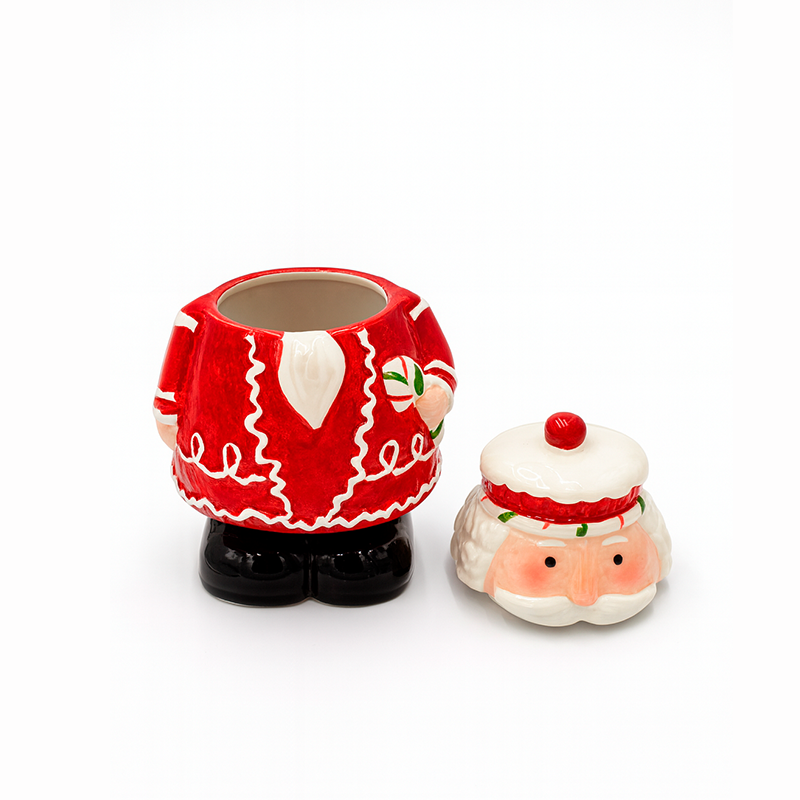 Frasco navideño Santa Claus de cerámica