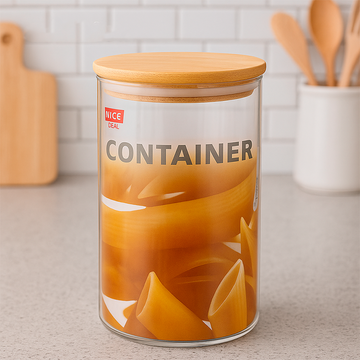 Recipiente de 2400ml con tapa de bambú