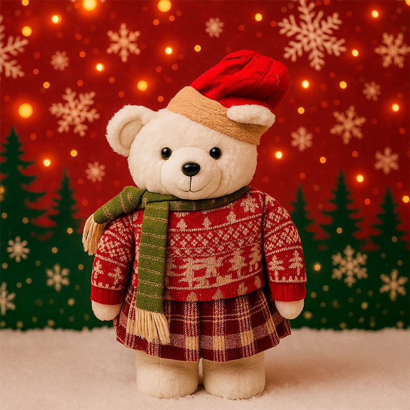 Osita navideña con vestivo