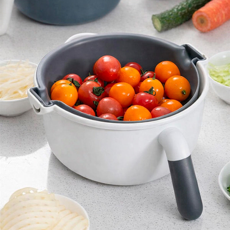 Cortador de Verduras Multifuncional con Recipiente y Escurridor