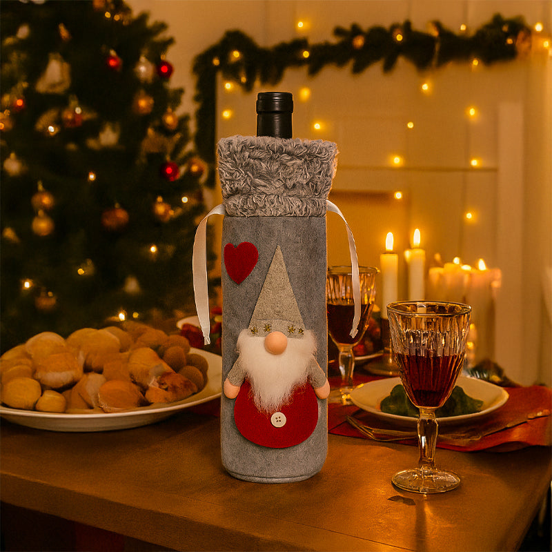 Cubierta navideña para botella de vino