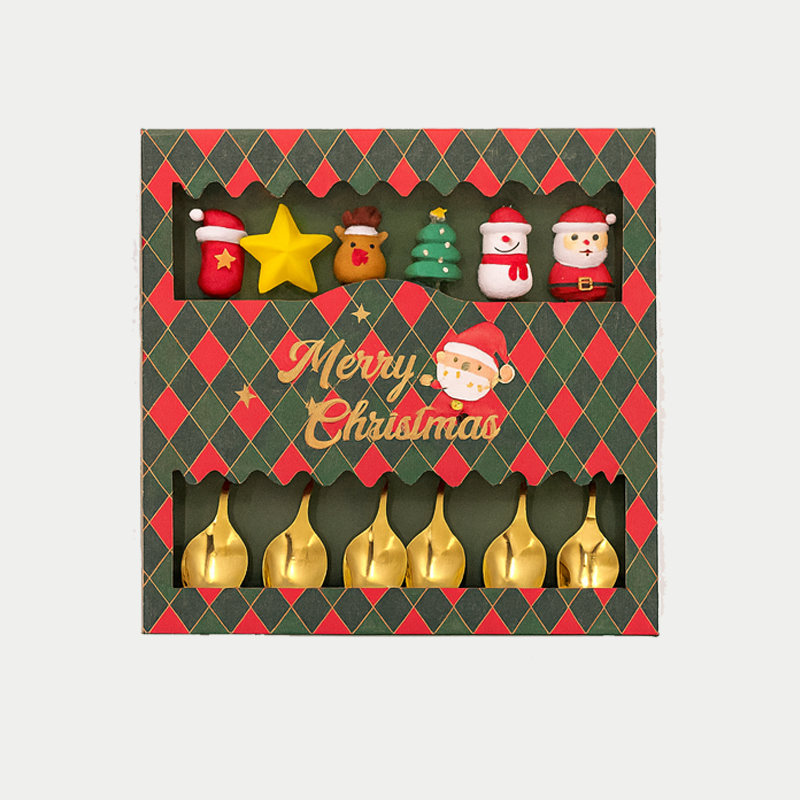 Set de 6 cucharitas navideñas