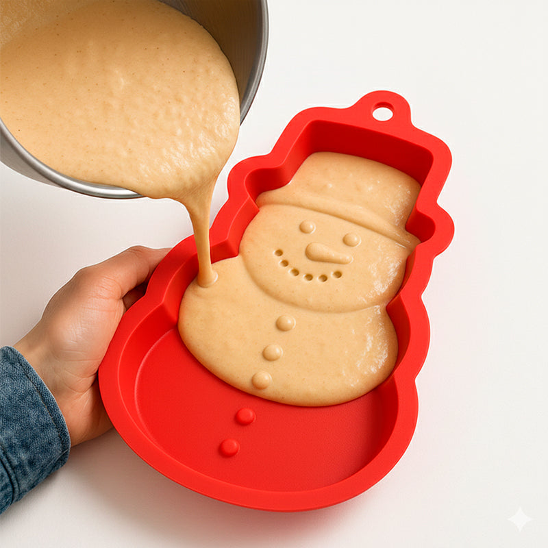 Molde de Silicona Muñeco de Nieve