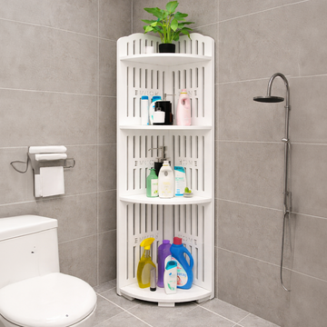 Organizador esquinero de baño de 4 niveles
