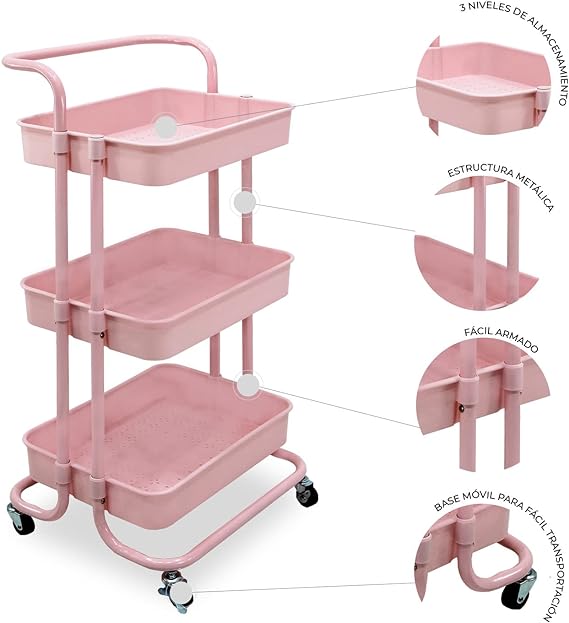 Carrito de 3 niveles