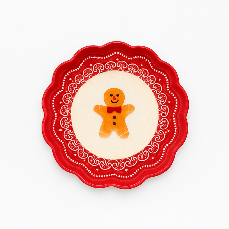 Plato navideño Muñeco de Jengibre