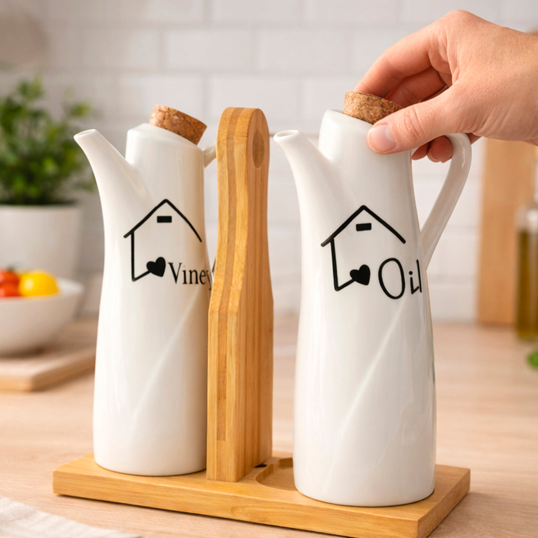 Set Aceitera y Vinagrera de Cerámica