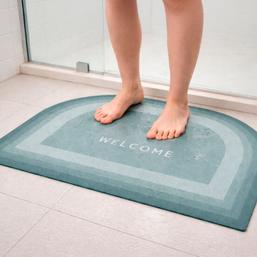 Alfombra Semicircular de Baño Absorbente