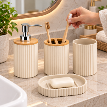 Set de Accesorios para Baño de 4 Piezas