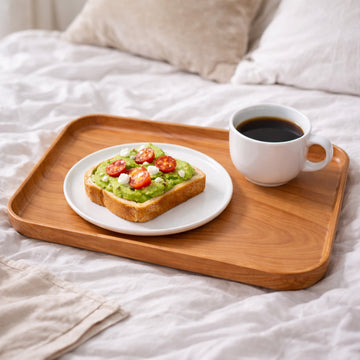 Bandeja Rectangular con Acabado Madera