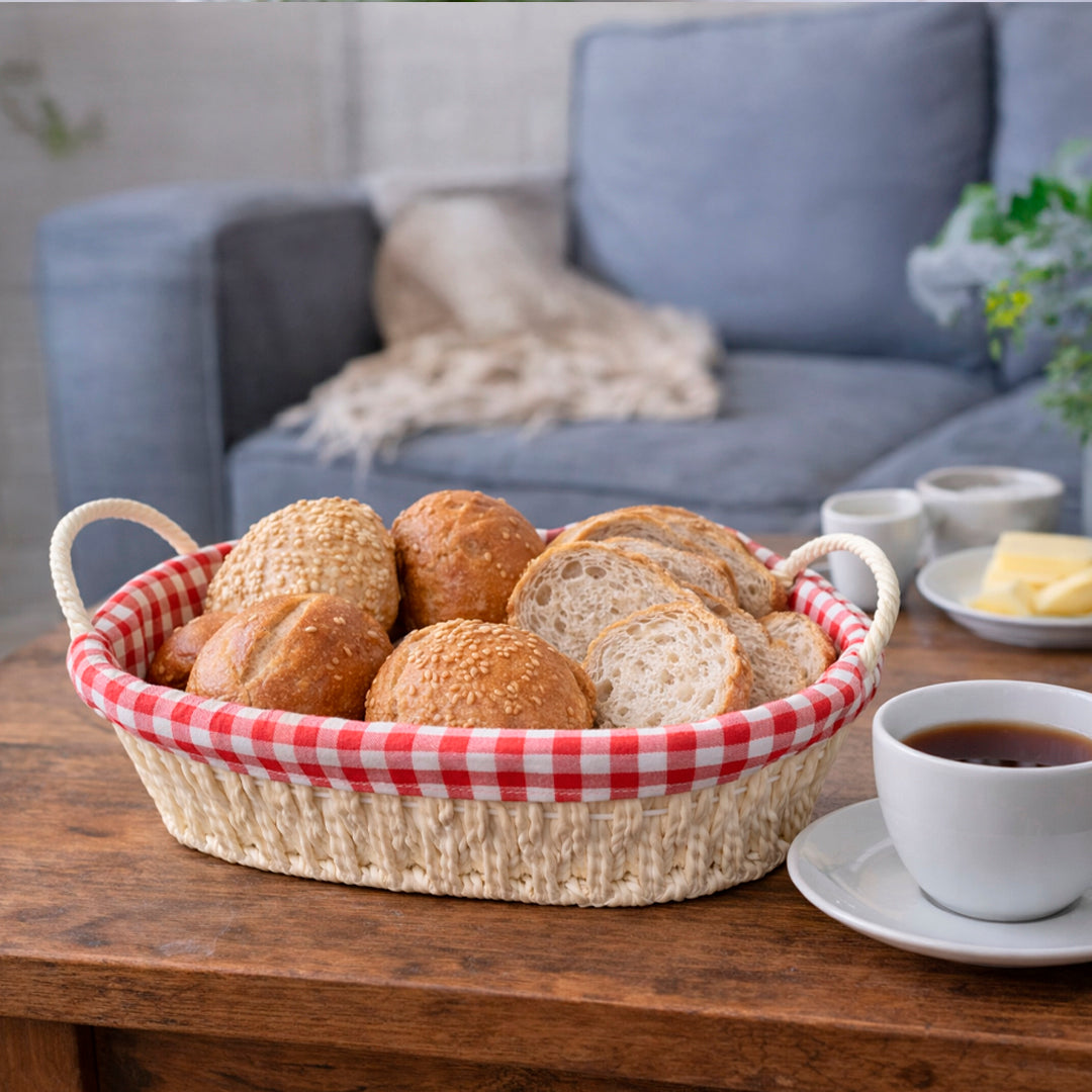 Panera Ovalada con Forro de Tela