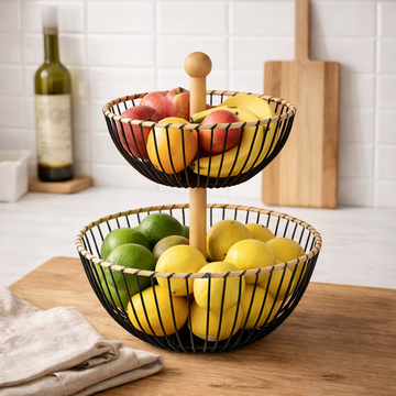 Frutero organizador de 2 niveles