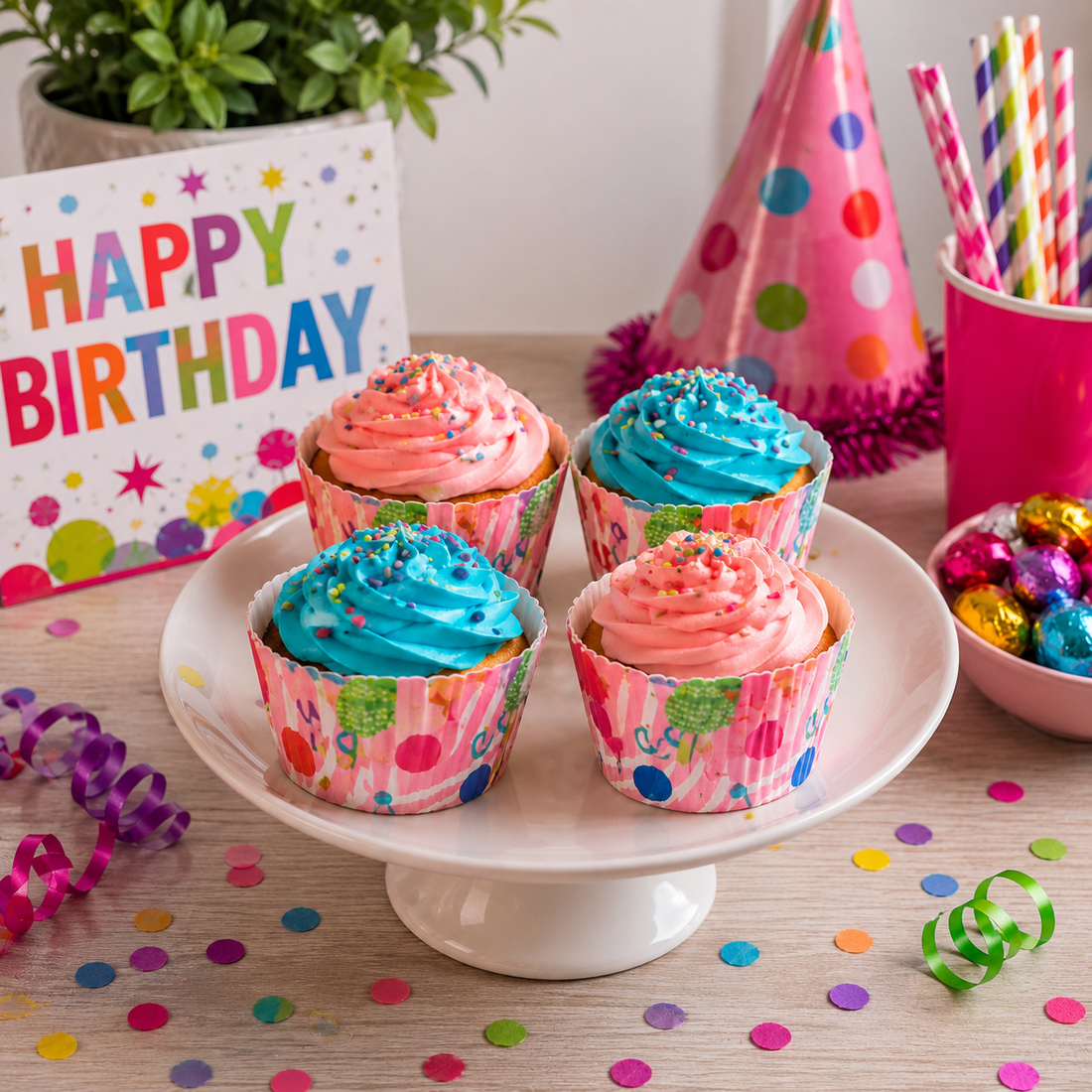 Capacillos Decorativos para Cupcakes 100 pcs