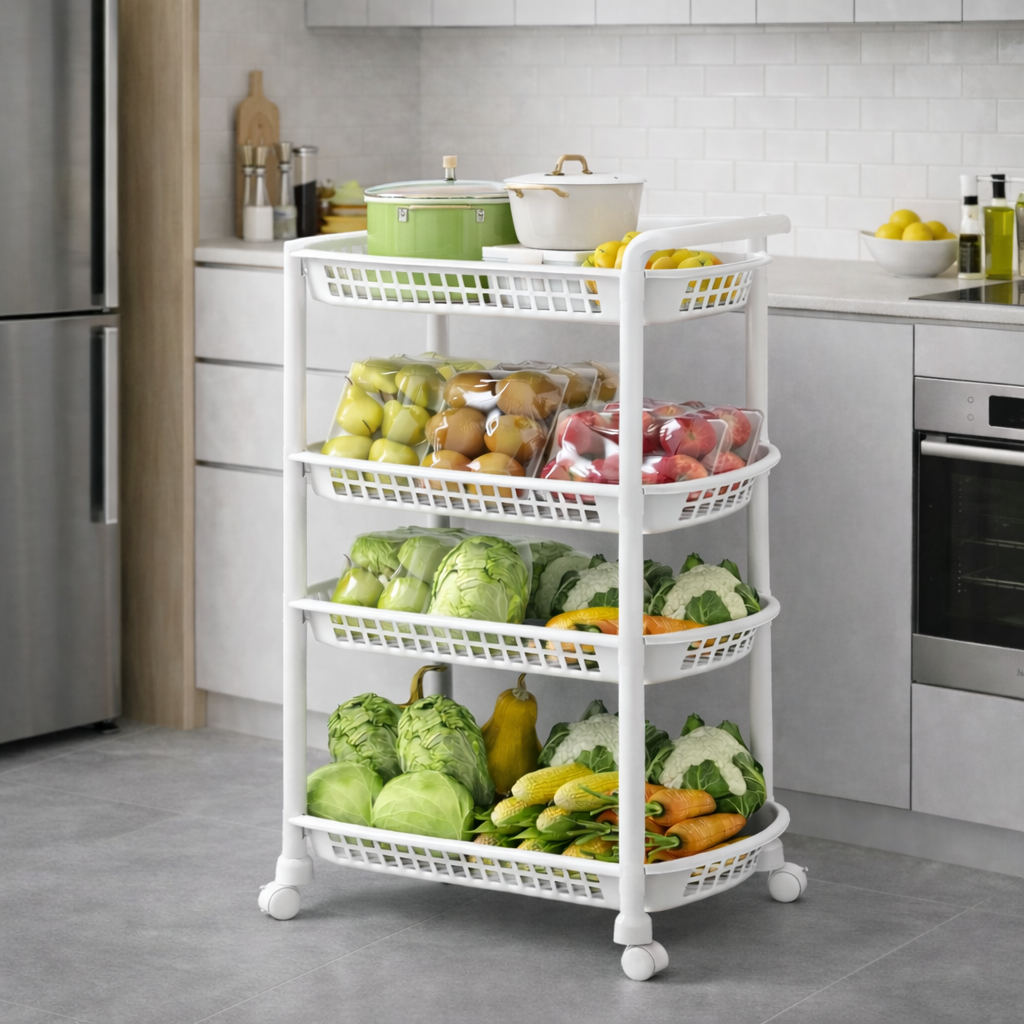 Carrito Organizador Móvil de 4 Niveles