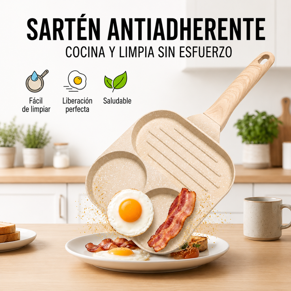 Sartén Antiadherente 3 en 1