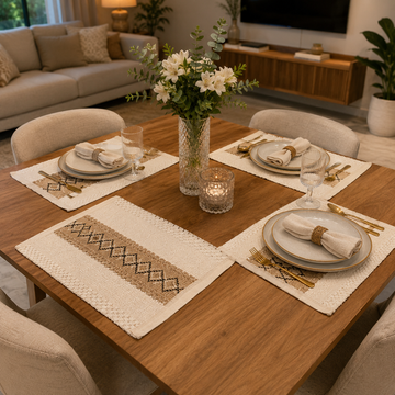 Pack 4 Individuales de Mesa Tejido Decorativo&nbsp;