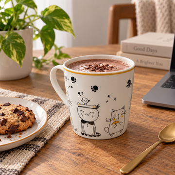 Taza de Loza con Diseño Divertidos
