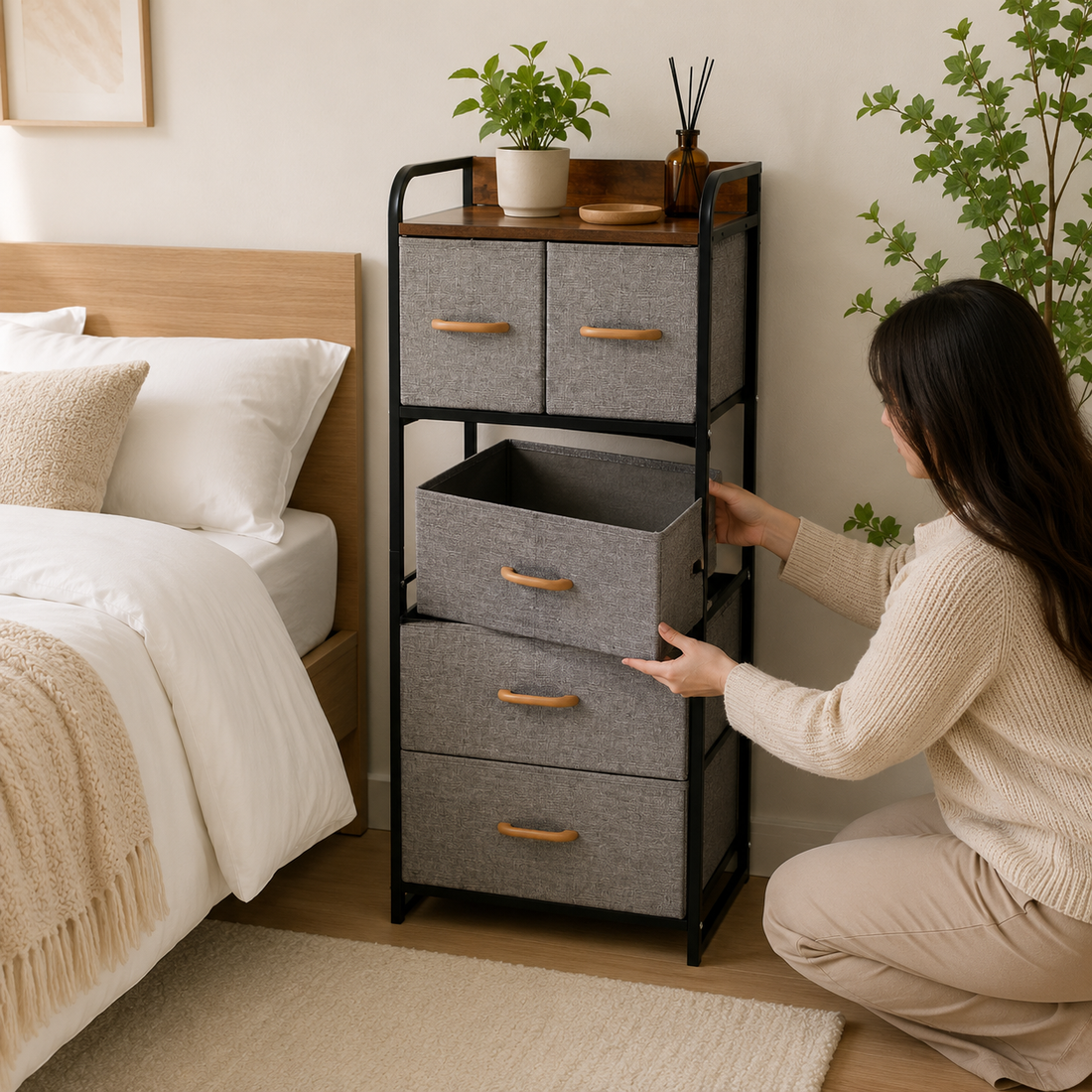Cajonera Organizadora de 5 Cajones con Repisa Superior