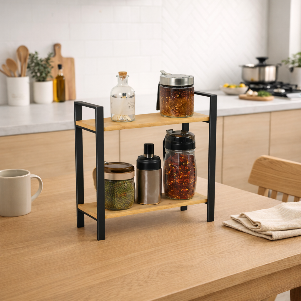 Estante de 2 niveles multiuso