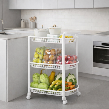 Estante de 3 niveles con asa