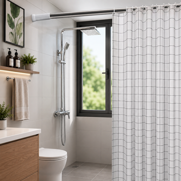 Barra Extensible para Cortina de Baño