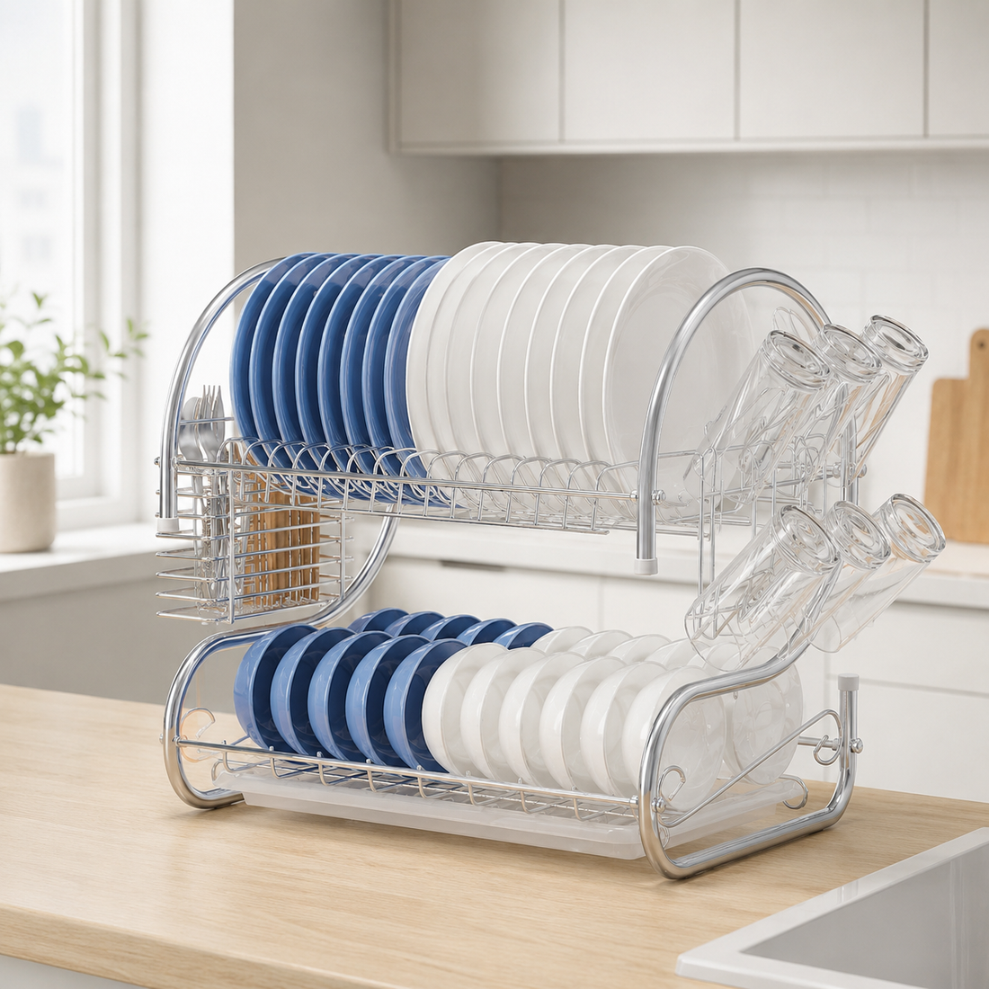 Escurridor de Platos de 2 Niveles Susu