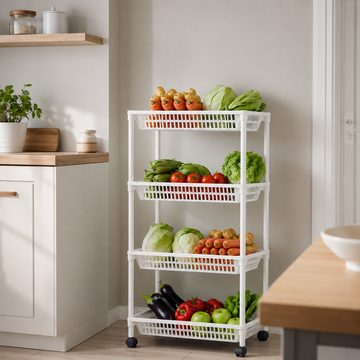Organizador Multiusos de 4 Niveles con Ruedas
