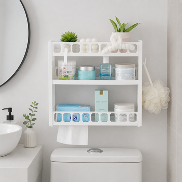 Organizador de Baño Multifuncional de 2 Niveles