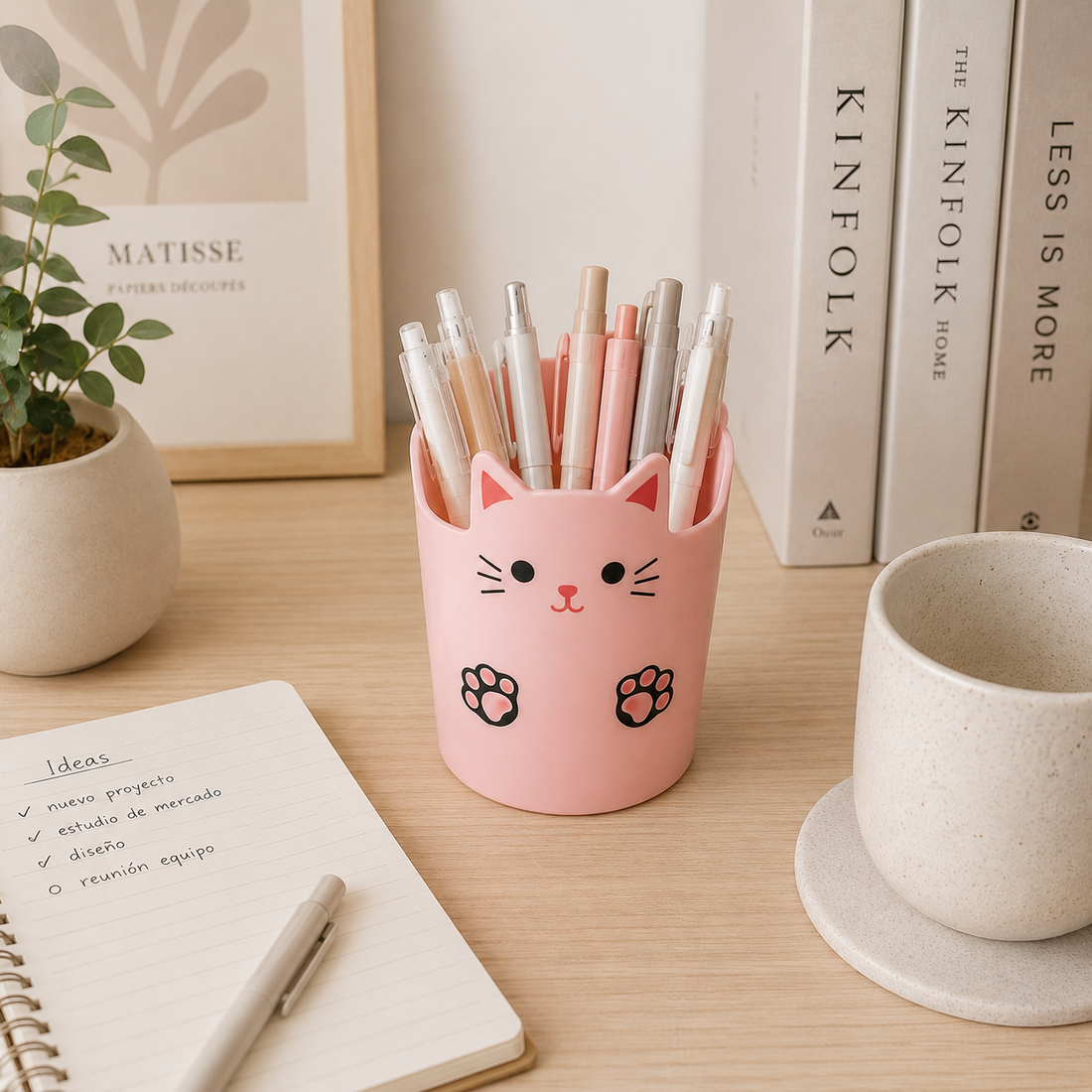 Portalápices Gatito Kawaii