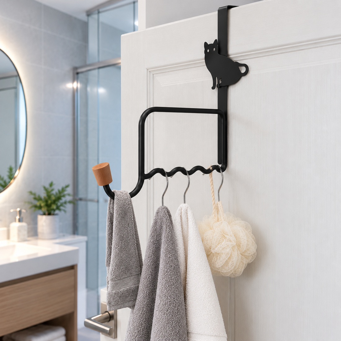 Organizador Colgante para Puerta con Barra para Perchas