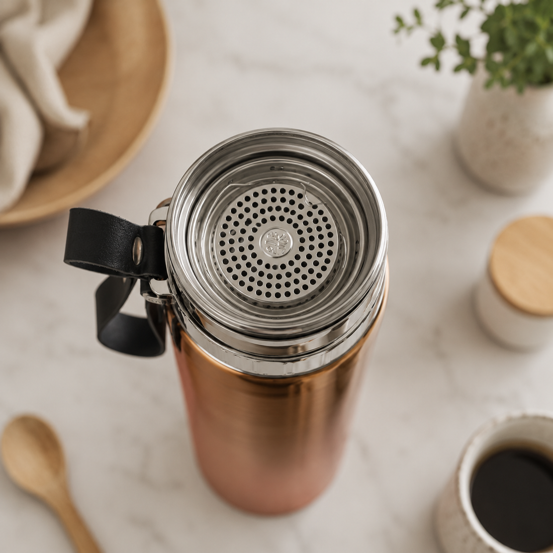 Termo de Acero Inoxidable con 2 Tazas