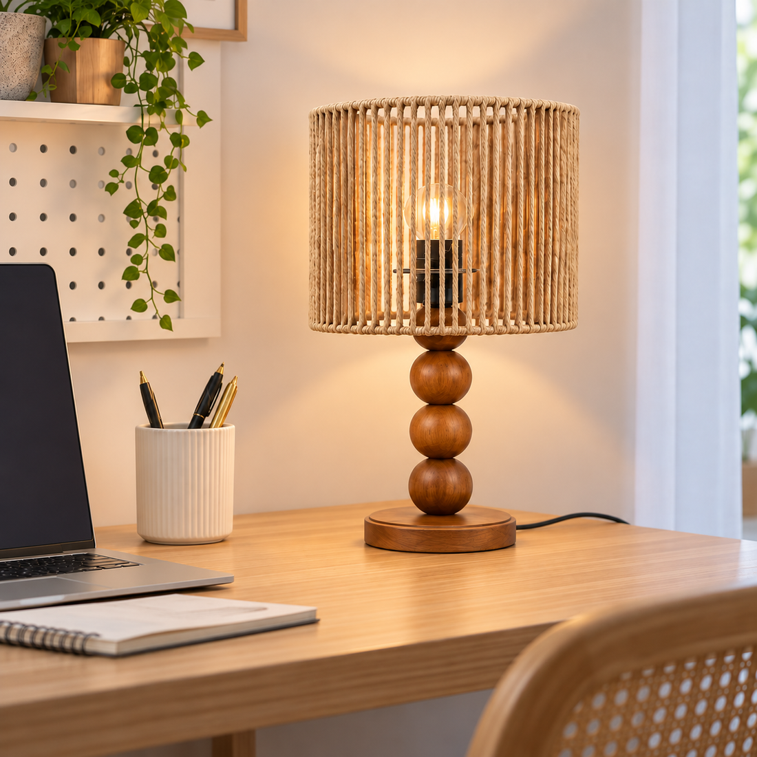 Lámpara de Mesa Decorativa con Esferas