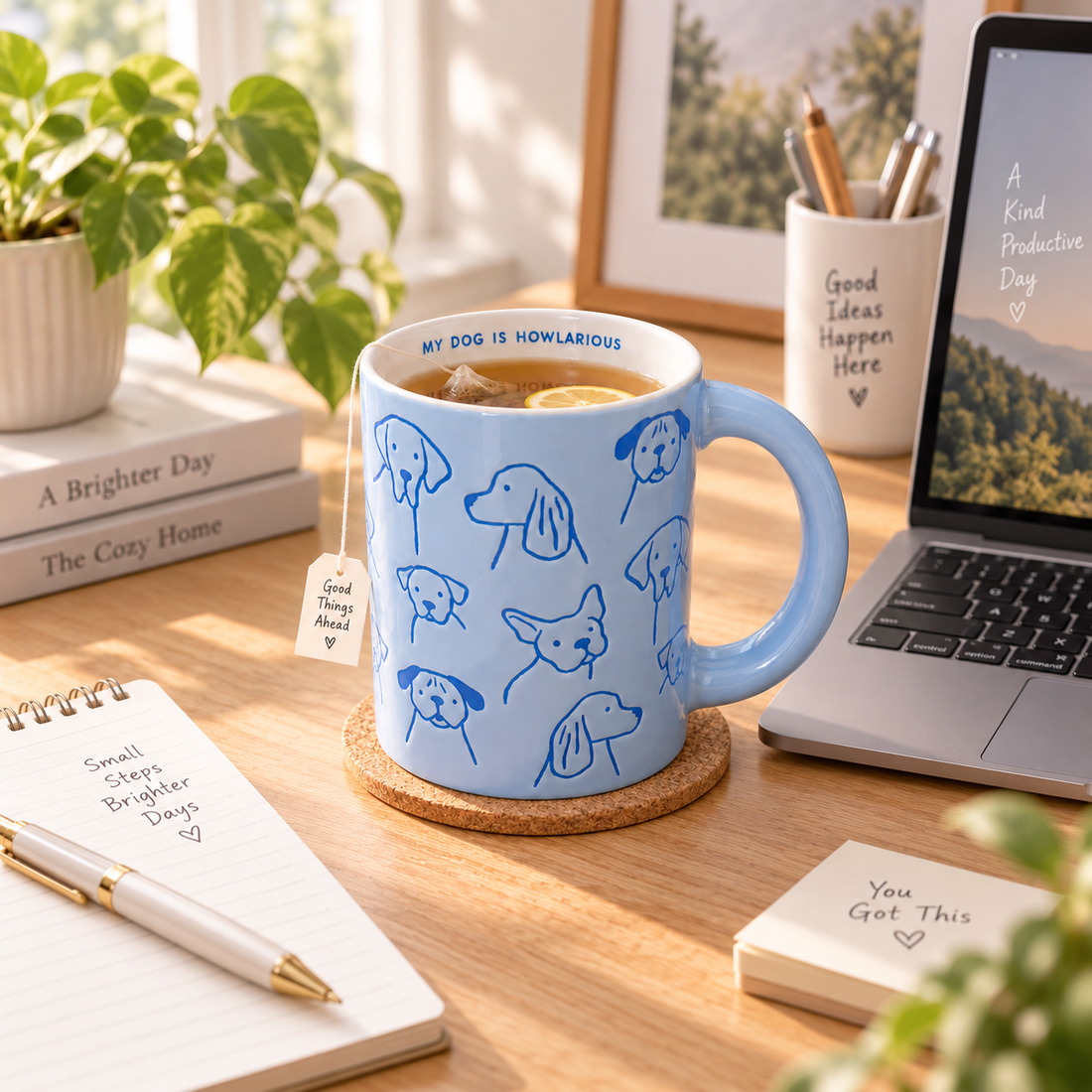 Taza de Loza Diseño Perritos