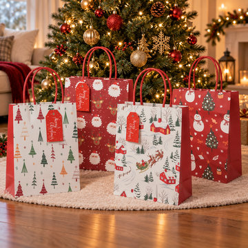 Bolsa de Regalo Navideña con Etiqueta