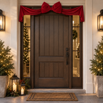 Lazo Decorativo Navideño de Terciopelo