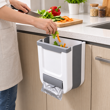 Contenedor de basura plegable