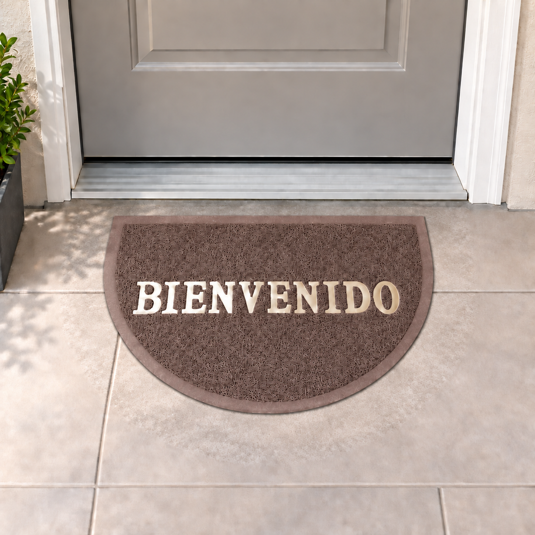 Tapete de Entrada Bienvenido Semicircular