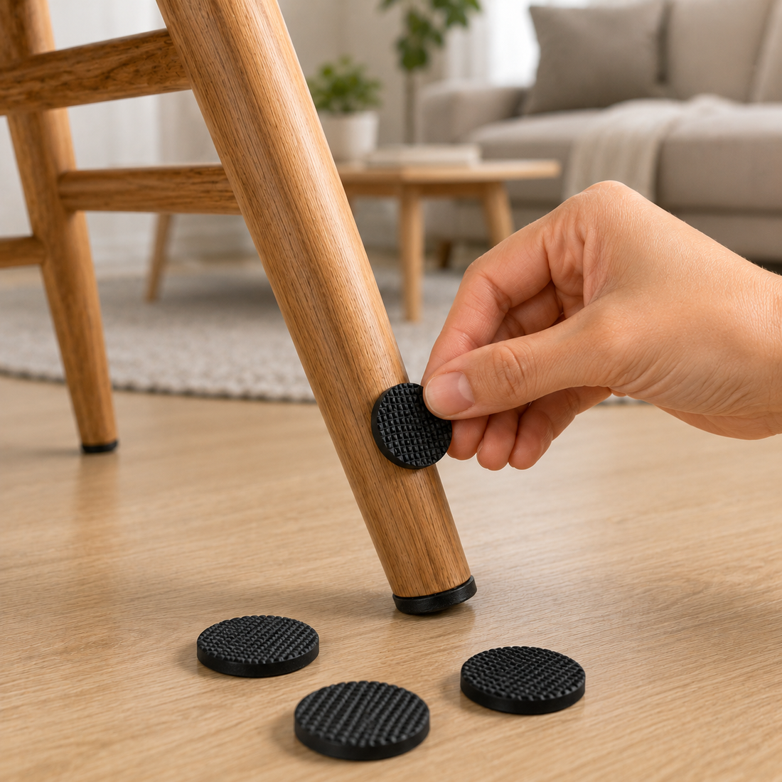 Protectores Adhesivos Circulares para Muebles Set de 4