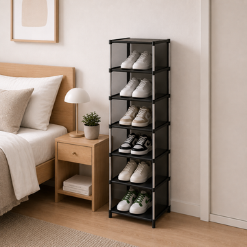 Zapatero Modular con Cubiertas Translúcidas de 6 Niveles