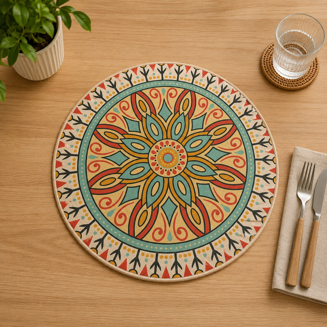 Individual Acabado Mandalas Redondo