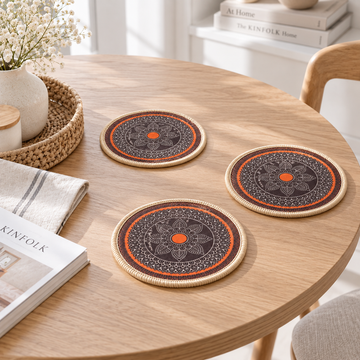 Set x3 Individuales de Mesa Redondos Mandala