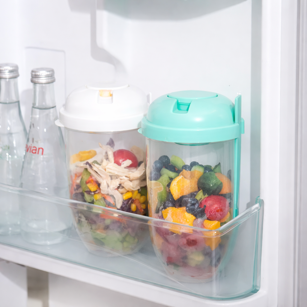 Contenedor Portátil para Ensaladas con Tenedor Integrado
