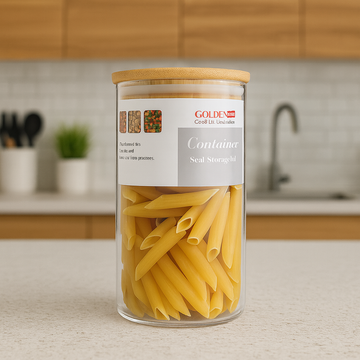 Recipiente de 1200ml con tapa de bambú